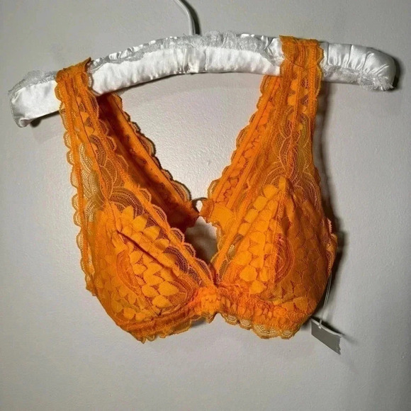 NWT AERIE ORANGE DEEP PLUNGE BRALETTE XXS - Picture 2 of 5